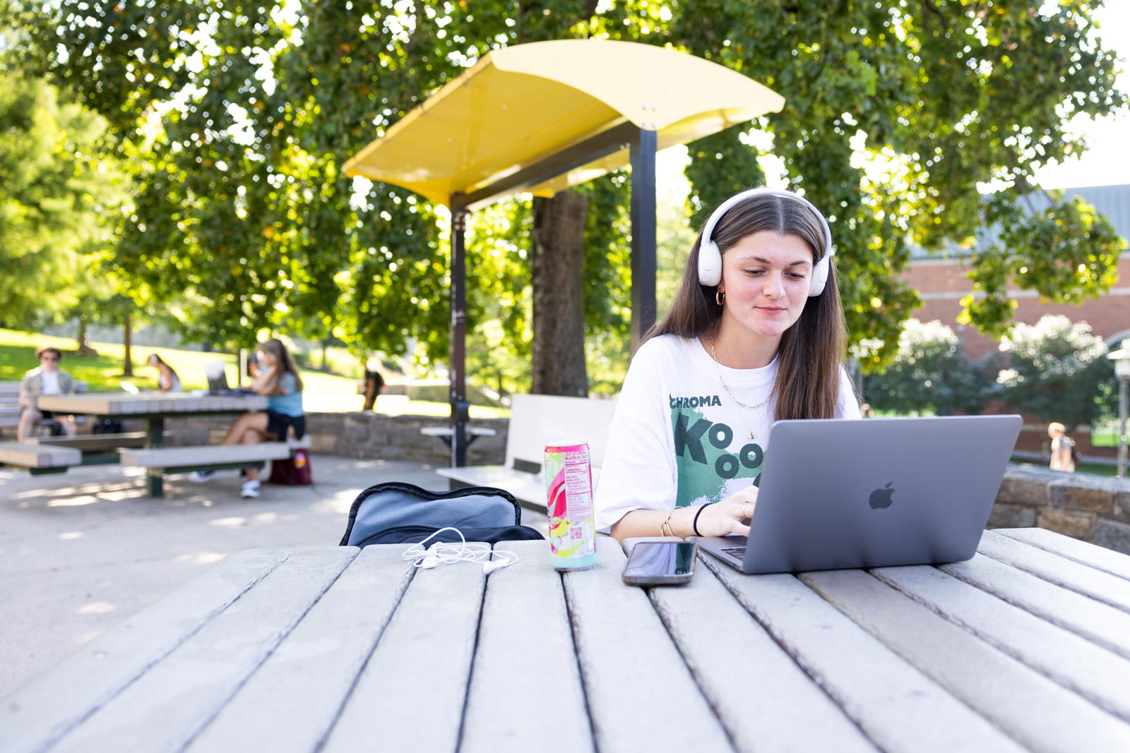 Student with laptop